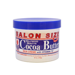 Hollywood Beauty cocoa butter skin cream jar delivering deep moisture