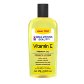 Hollywood Beauty Vitamin E Oil bottle front view showing versatile hydration for hair