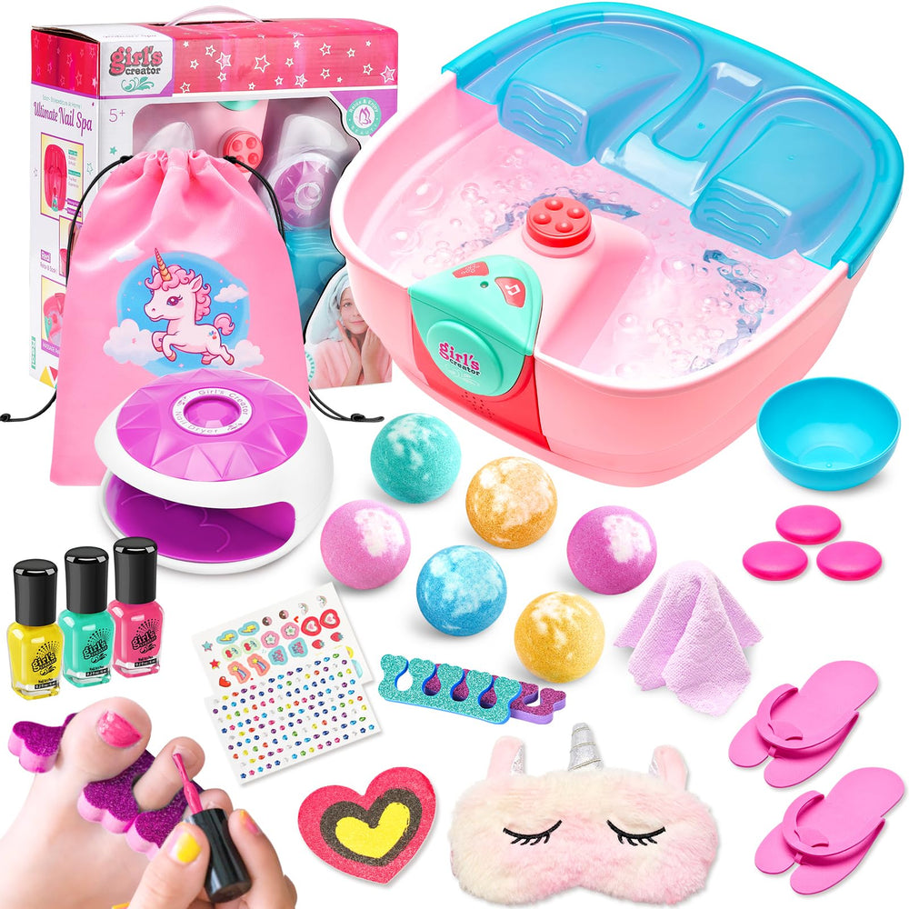 Holycco Kids Spa Day Kit foot basin for at-home pedicures