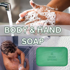 HOME IMPACT bar soap holder and loofah included with Irish Spring pack for convenience.