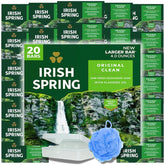 HOME IMPACT Irish Spring bar soap 20-pack with original clean scent for daily freshness.
