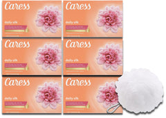 Home Sweet Bundles Caress Daily Silk bar closeup shows silk extract for smooth skin.