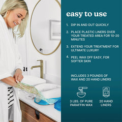 Homedics ParaSpa 3 pounds wax included for multiple at-home paraffin sessions.