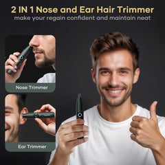 HOMETALL 360-degree rotary system for thorough nose and ear trimming