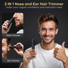 HOMETALL nose hair trimmer ultra-quiet operation under 50db for discreet grooming.