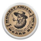 Honest Amish beard balm tin front view for smooth, manageable facial hair.