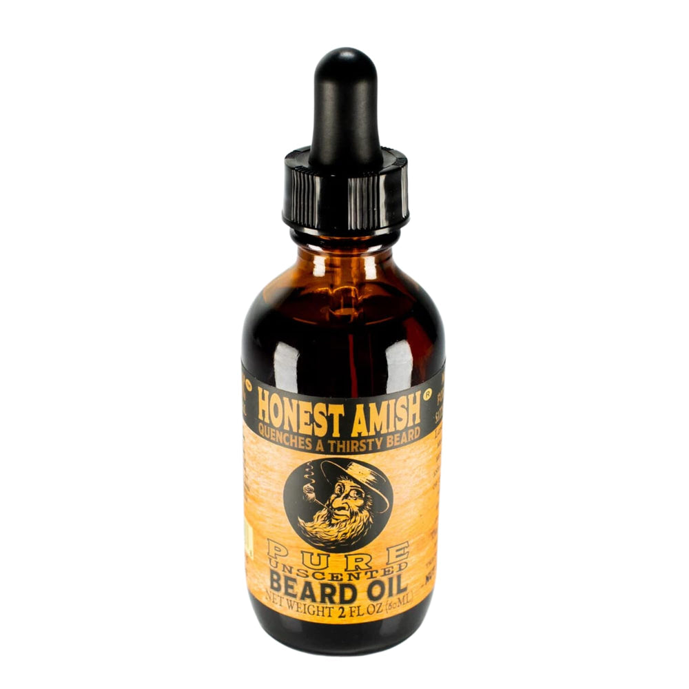 Honest Amish Pure Beard Oil 2oz bottle softens beard and conditions skin.