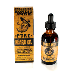 Honest Amish Pure Beard Oil fragrance-free dropper for daily grooming.