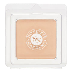 Honeybee Gardens pressed mineral powder refill in luminous shade ready for on-the-go touch-ups