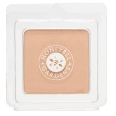 Honeybee Gardens pressed mineral powder foundation refill Malibu compact closeup demonstrates natural, adjustable coverage