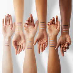 Honeybee Gardens Skinny Dip shades applied on bare skin for long-lasting color.