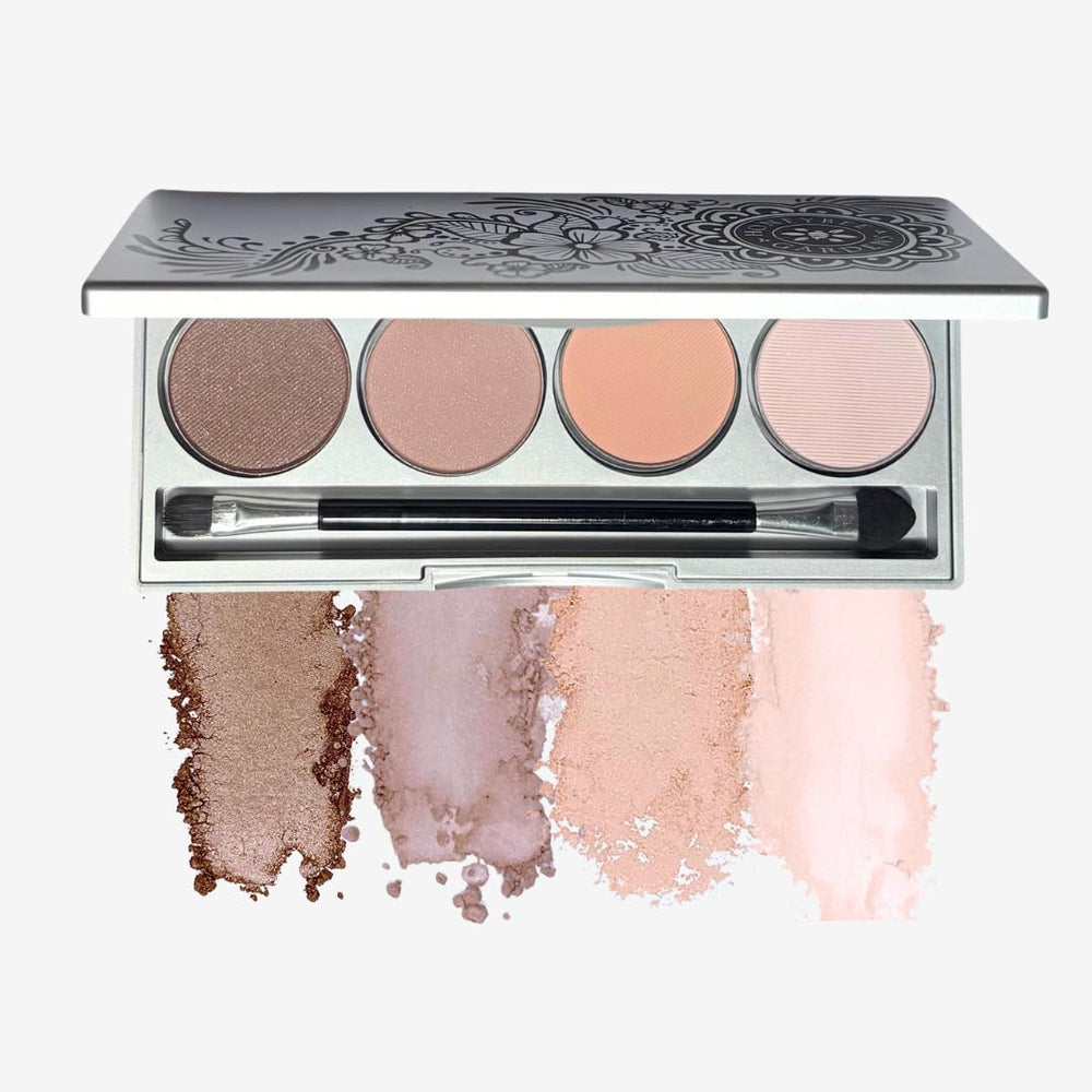Honeybee Gardens Skinny Dip palette open with four shades for versatile day-to-night looks.