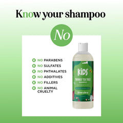 HONEYDEW cleansing kids shampoo rosemary oil bottle suggests aroma and nourishing care for growing hair.