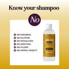 Honeydew Lemon Sage Shampoo lemon-sage essence bottle highlighting natural fragrance.