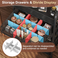 Hongtamoya makeup cart divider drawers separating lipsticks and perfumes with flexible layout
