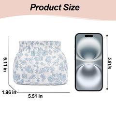 honitty mini makeup pouch elastic side closure keeps contents accessible with one hand