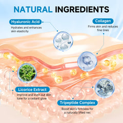 HONLINK Neck Mask with peptides for firmer, smoother neck contours.