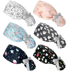 Honoson dental scrub cap pattern 1 promotes breathable cotton comfort for long shifts.