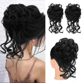 HOOJIH two-pack messy bun display offers versatile styling for events.