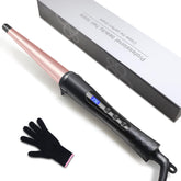 Hopopower rose pink curling wand with tapered barrel for versatile curls