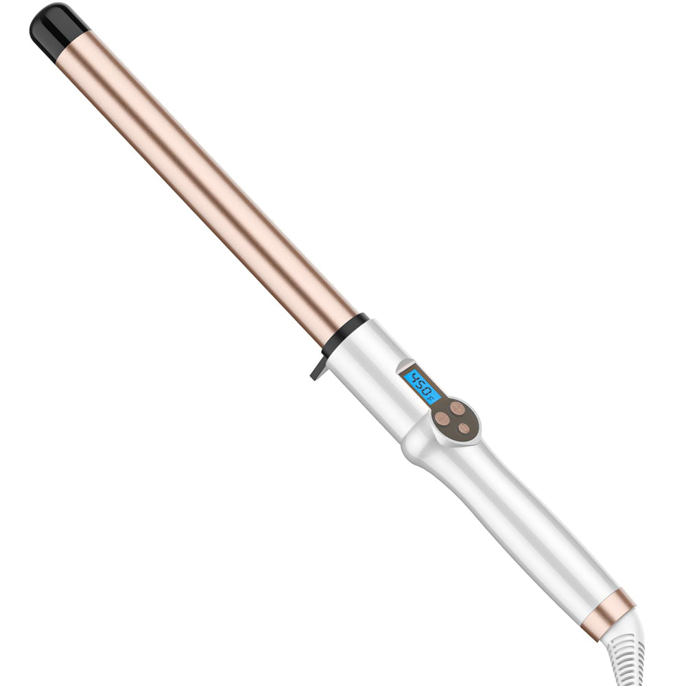 Hoson 1-inch extra-long barrel curling wand close-up for faster, fuller curls
