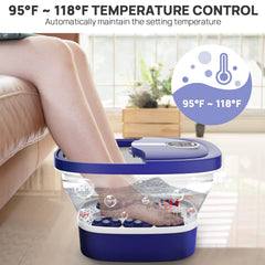 HOSPAN 24 motorized Shiatsu balls target pressure points on the feet.