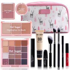 Hot Sugar travel makeup kit pink cosmetic bag keeps essentials organized for on-the-go