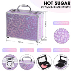 Hot Sugar Ultimate All-in-One Makeup Kit Purple Love open tray displays compact case