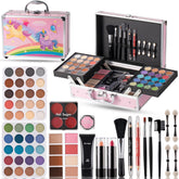 Hot Sugar unicorn makeup train case front shows portable kids cosmetics storage