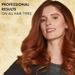 Hot Tools 24K gold curling iron handle shot highlights ergonomic grip for precise styling.