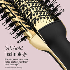 HOT TOOLS 24K Gold Charcoal Oval Barrel smoothing for sleek ends