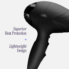 Hot Tools Pro Artist 2100 dryer side view showing quiet operation during use