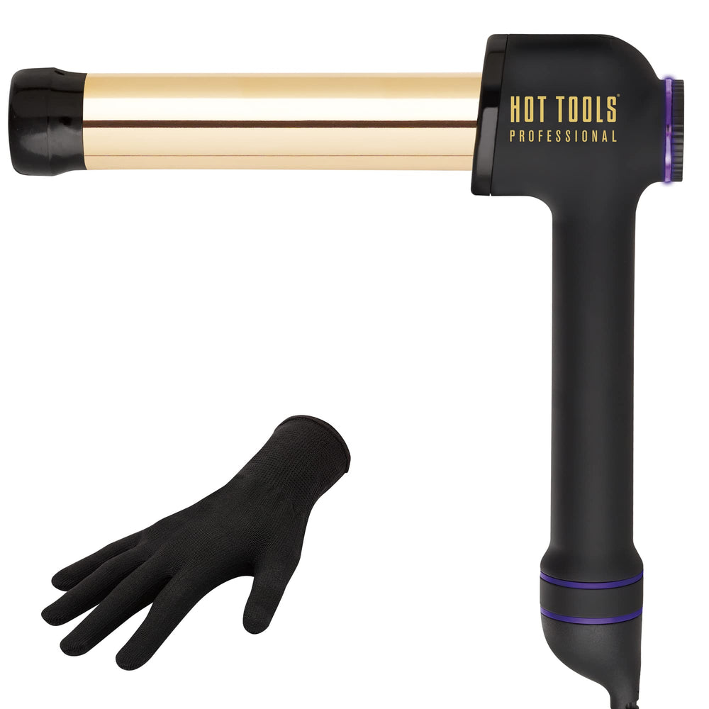 Hot Tools Pro Artist 24K Gold Curlbar barrel for defined curls with even heat