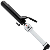 Hot Tools Pro Artist Nano Ceramic Curling Iron wand shows nano ceramic coating for sleek shine