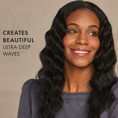 Hot Tools Pro Artist nano ceramic deep waver creating beachy waves with shine