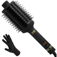 Hot Tools Pro Artist Oval Brush close-up with adjustable heat settings for customizable styling.