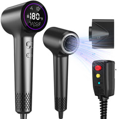HOTLIFE plasma hair dryer front view highlights a sleek design for quick daily styling.