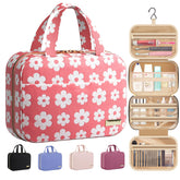 HOTOR travel toiletry bag with hanging design, easy access while traveling.
