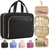 HOTOR travel toiletry bag hanging hook enables easy access on the go