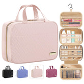 HOTOR Travel Toiletry Bag with hanging hook keeps toiletries accessible during travel.