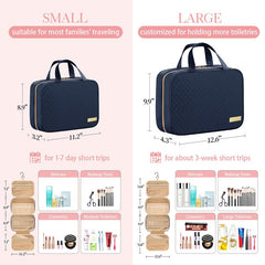 HOTOR travel toiletry bag multi-compartments keep items organized during travel.