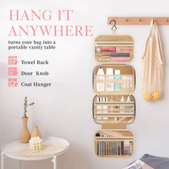 HOTOR transparent pockets provide quick visibility of cosmetics and daily items