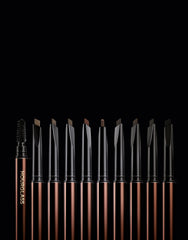 Hourglass Arch Brow Sculpting Pencil Blonde brush-blend, highlighting dual-ended spoolie for finished polish.