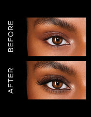 Hourglass Caution Extreme Lash Mascara lashes after application show dramatic volume