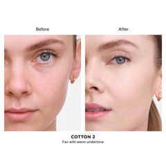 Hourglass Vanish Airbrush Concealer under-eye application demonstrates brightening effect.