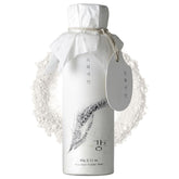 House of Dohwa Rice Bran Powder Wash label closeup, signaling gentle exfoliation for refined skin