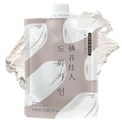 House of Dohwa White Rice Mask pack closeup showing creamy texture for gentle exfoliation and hydration.