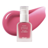 House of Hur Moist Ampoule Blusher packaging Pink Rosie shade highlights premium bottle for dewy glow.