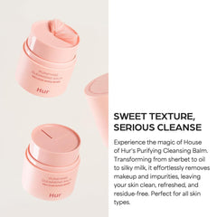 House of Hur Purifying Cleansing Balm swirl on skin demonstrating hydrating cleansing feel