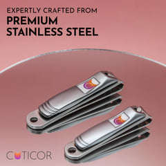 Houseify CUTICOR nail clipper set with ultra sharp curved blades